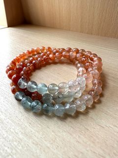 New 6mm Triple Circle Dual Color Rutilated Quartz64224723008898110