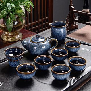 《扁壺》創意窯變茶具套裝 茶具組 窯變茶具組 茶器