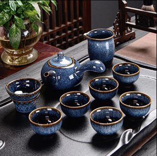 《側把壺》創意窯變茶具套裝  茶具組 窯變茶具組 茶器 送禮茶具禮盒包裝