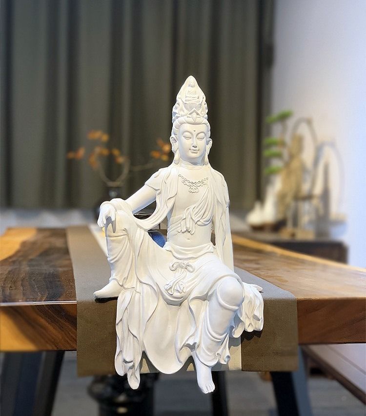 佛像擺件觀音擺件自在觀音擺件觀世音擺件客廳玄關茶室擺設襌意擺件居家  
