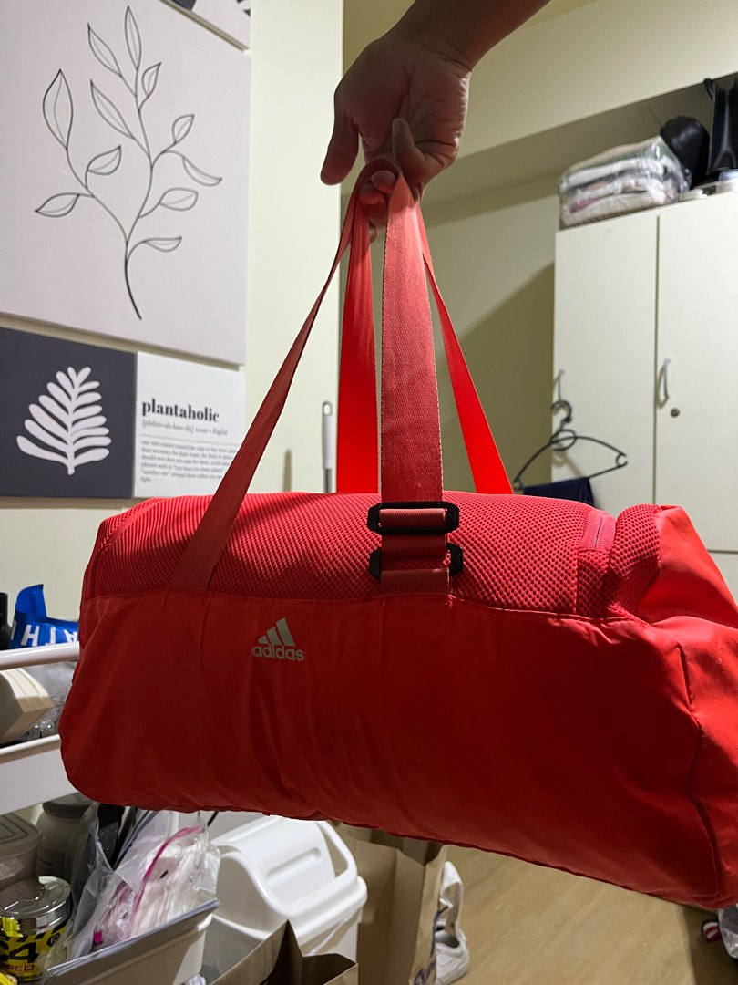 Adidas Neon Orange Gym Bag on Carousell
