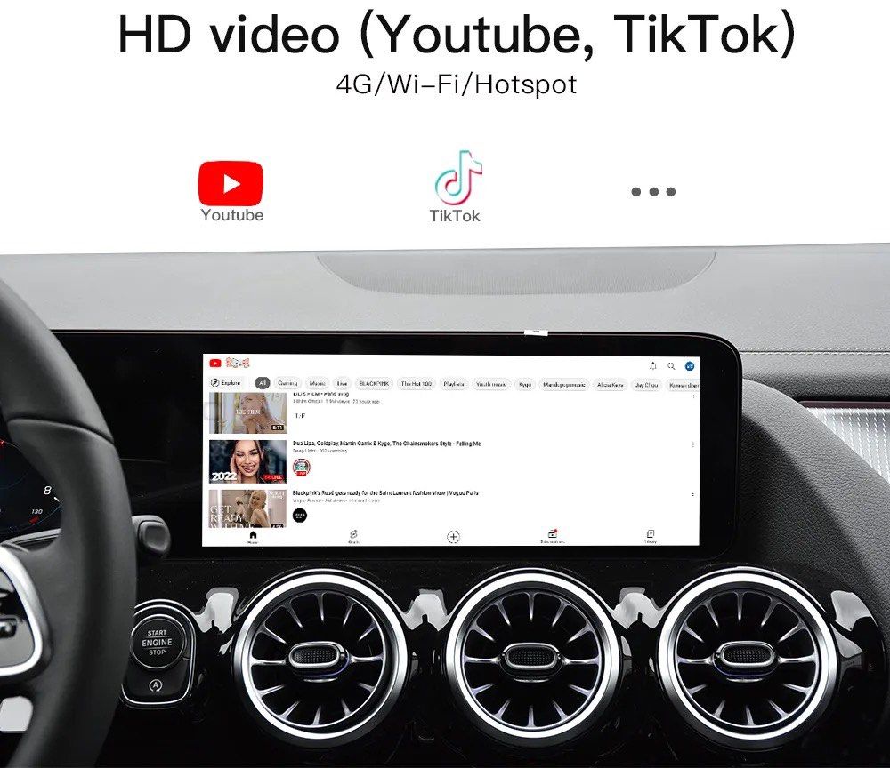 Aftermarket Mercedes MBUX NTG6.0 Wireless CarPlay/Android Auto Android