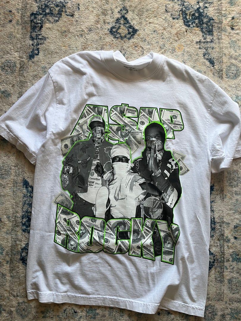 Asap rocky white tee deals