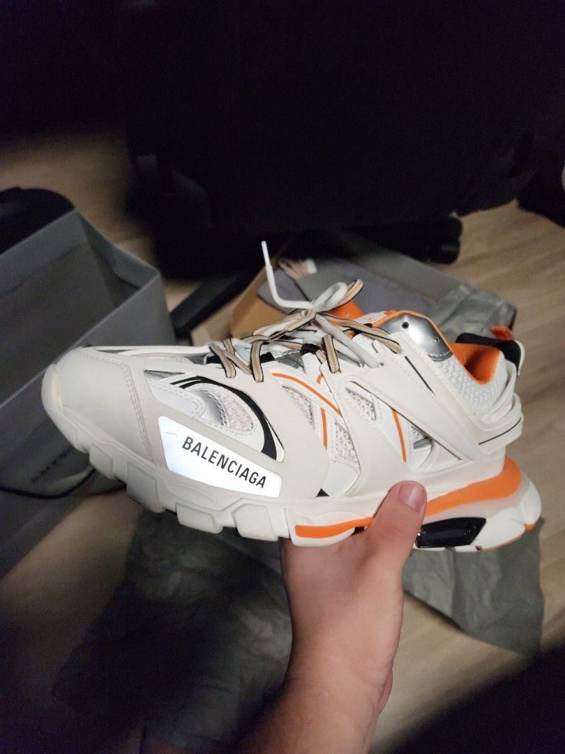 White and orange balenciaga track cheap