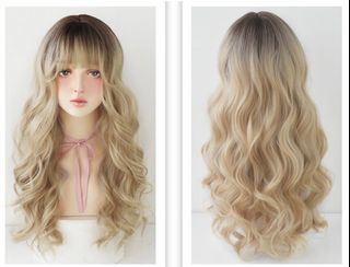 Blonde curly wigs