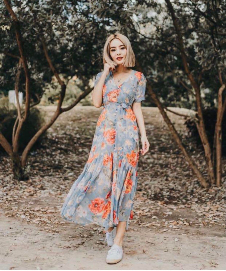Chiffon button down dress sale