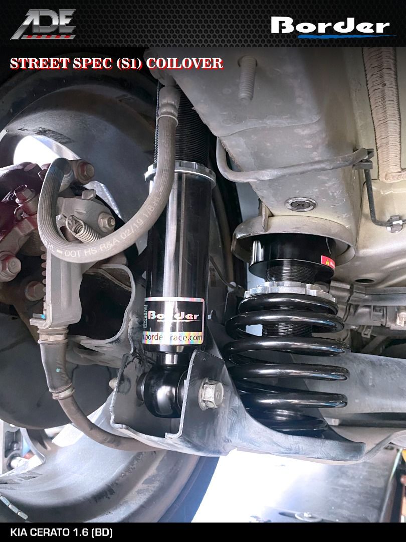 BORDER STREET SPEC (S1) COILOVER ON KIA CERATO 1.6 (BD), Car ...