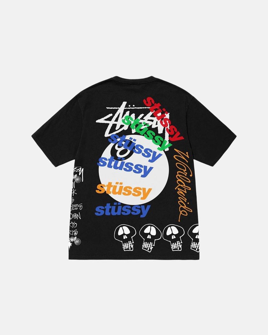 Brand new Stussy Test Strike Pigment Dyed black Tee size XL, Men's