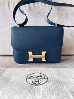 Hermes Limited Edition 30cm Rose Jaipur Clemence, Etain, & Gris, Lot  #58272