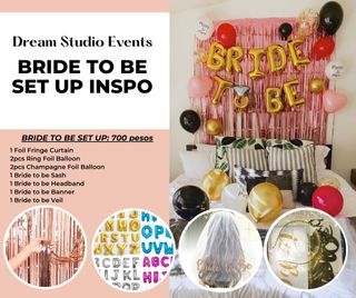 Bride to be Party Set Up Inspo Package