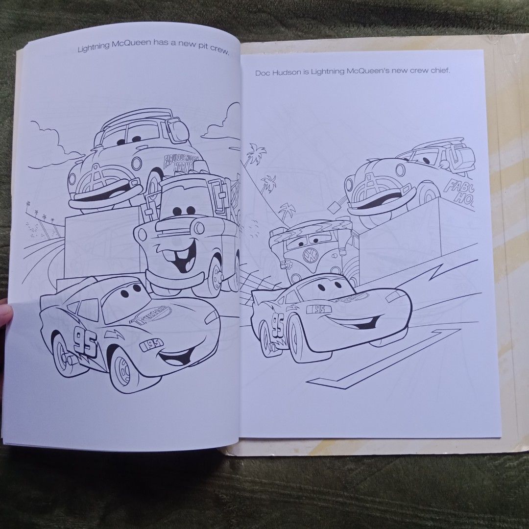 Buku mewarnai disney cars coloring book 3in1, Buku & Alat Tulis, Buku