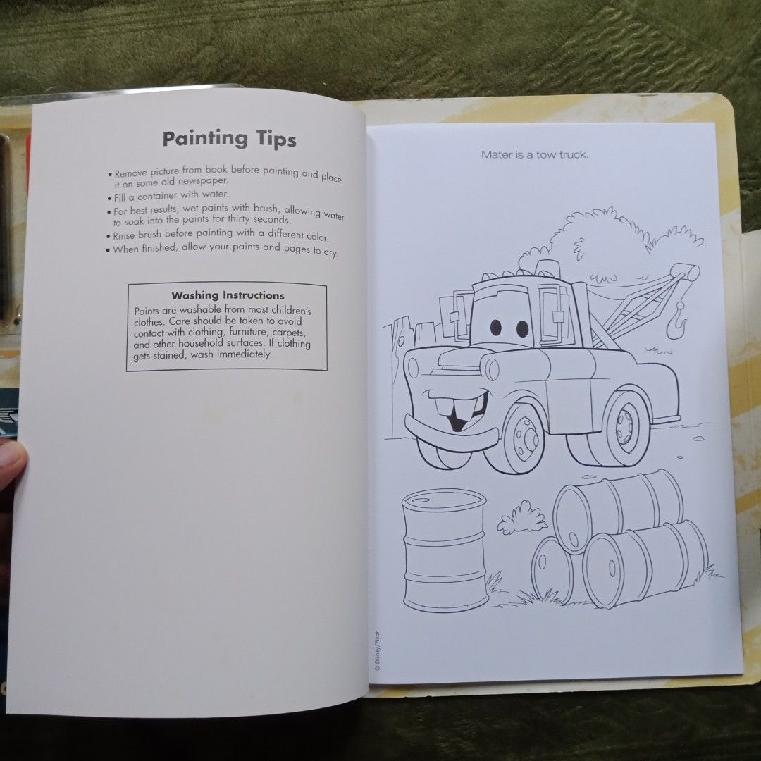 Buku mewarnai disney cars coloring book 3in1, Buku & Alat Tulis, Buku