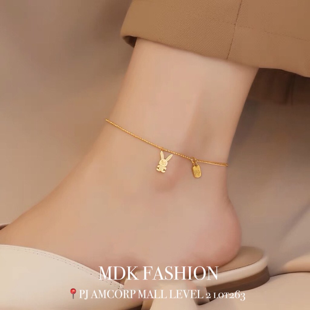 Bunny Titanium steel anklet Women s Fashion Jewelry