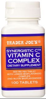 美國維他命C雜 100粒Trader Joe's Synergistic C Vitamin C Complex 500 Mg with Lemon and Rutin Bioflavonoids, 100 Tablets