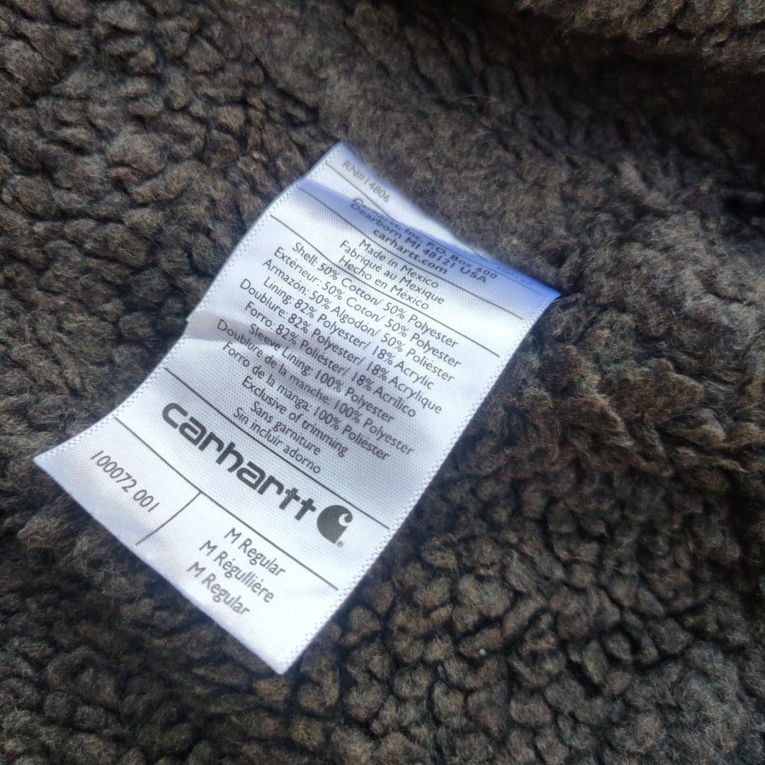 Carhartt brushed fleece sherpa lined sweatshirt hotsell