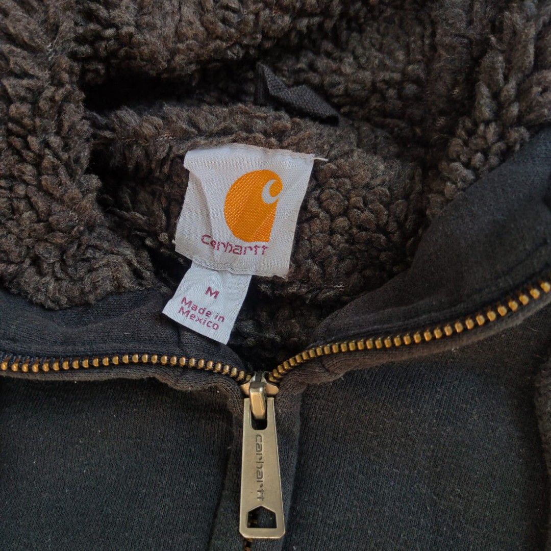 Carhartt zip hoodie brushed fleece sherpa lined
