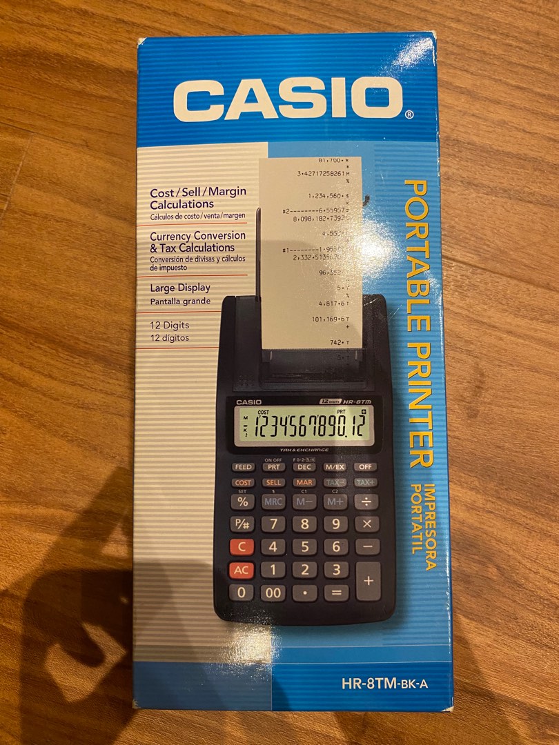 Casio portable printing calculator, Computers & Tech, Office & Business
