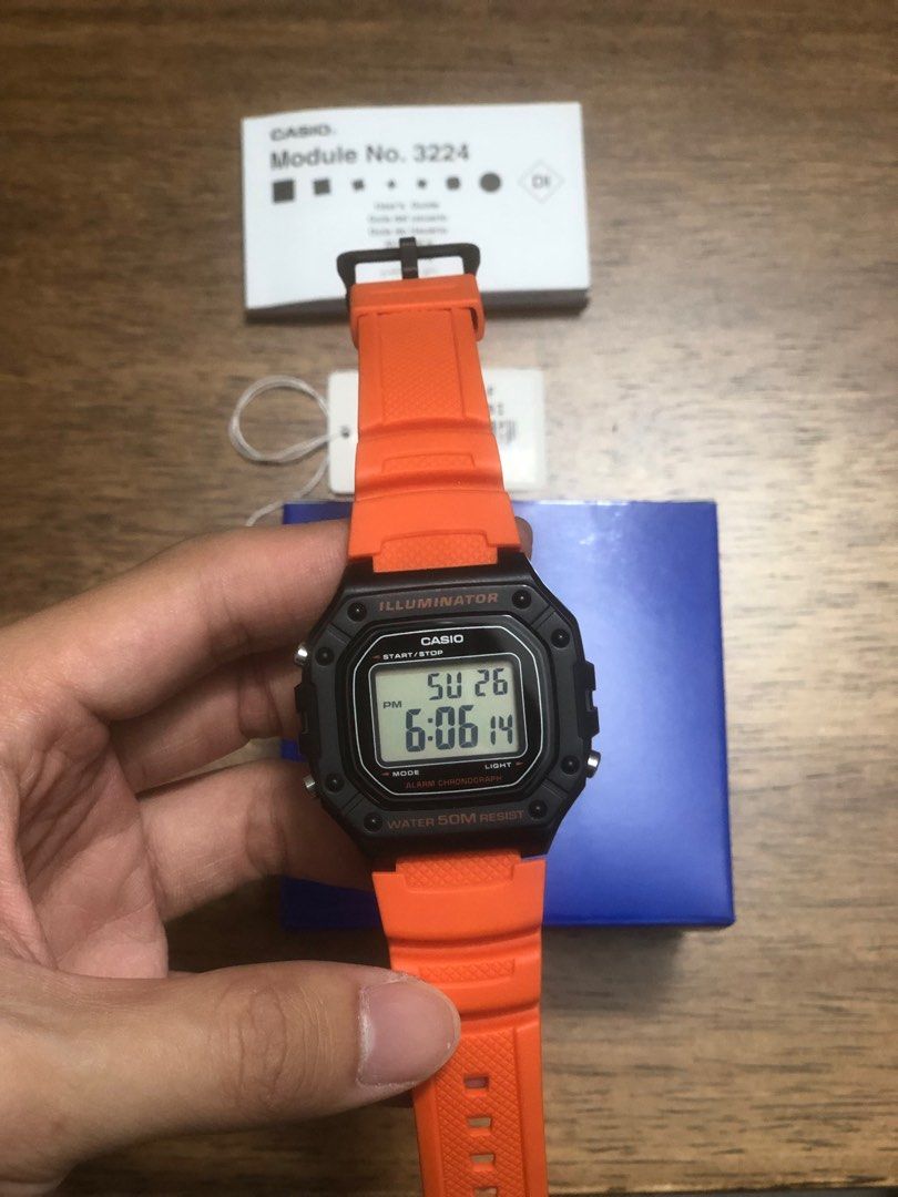 Casio W218H Orange