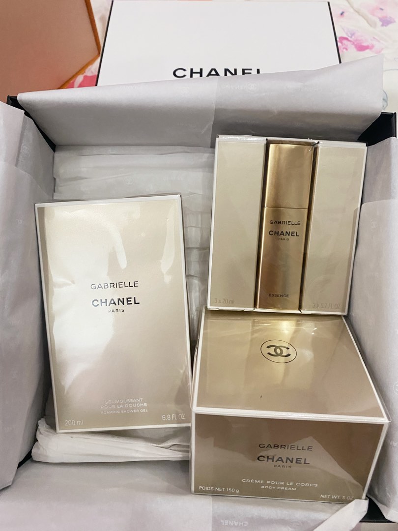 SOLD U.P 475 Chanel Gabrielle Fragrant Set Purse Spray Body Cream and Shower Gel