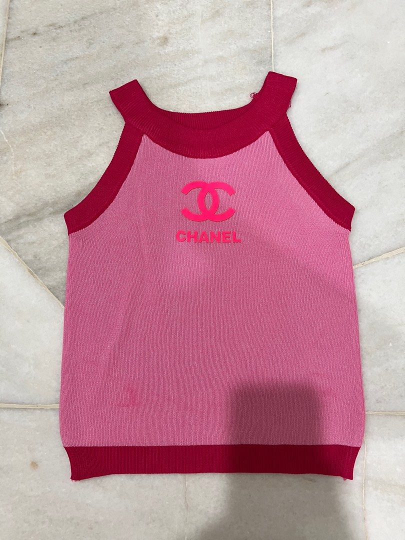 Jersey top Chanel Pink size 34 FR in Cotton  16494084