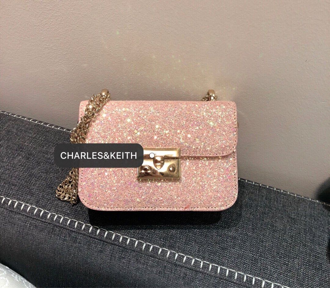 Charles and keith glitter bag sales