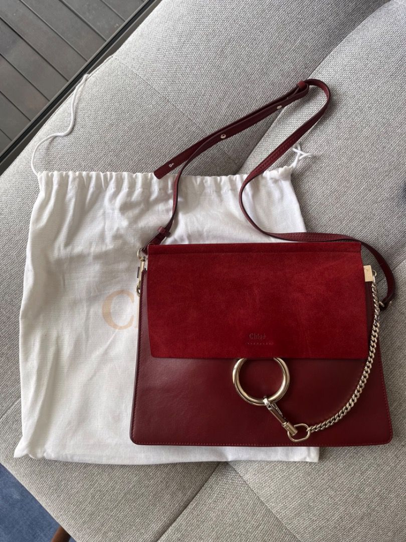 Chloe faye bag burgundy hotsell