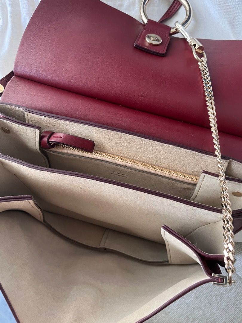 Chloe faye bag burgundy store