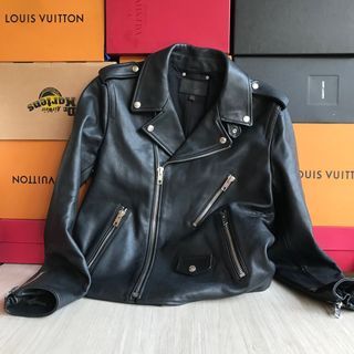 Louis Vuitton Forever Bomber Jacket in Black Cowhide Leather ref