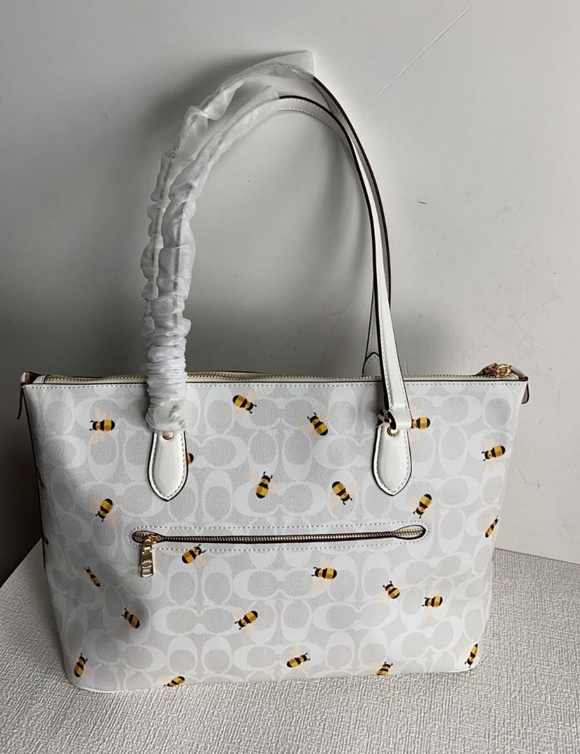 Coach city tote bee print clearance