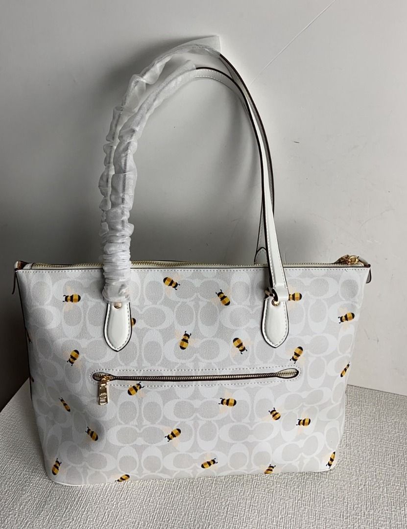 COACH®  Gallery Tote In Signature Canvas With Bee Print