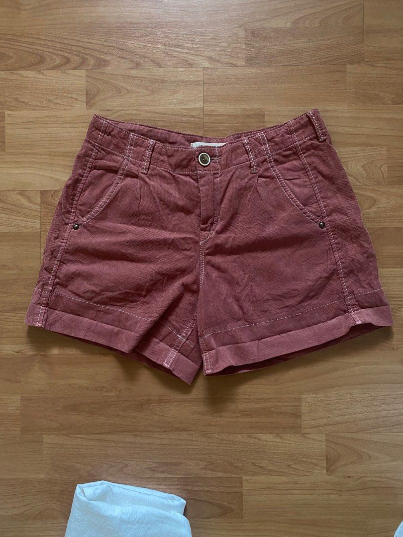 Red deals corduroy shorts