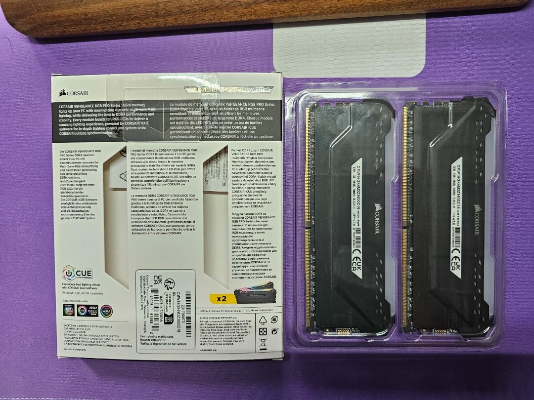 Corsair Vengeance RGB Pro 2 x 8GB 3600MHz CL18 DDR4 ram memory