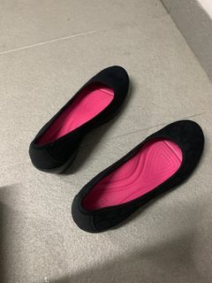 Crocs leopard ballet wedge