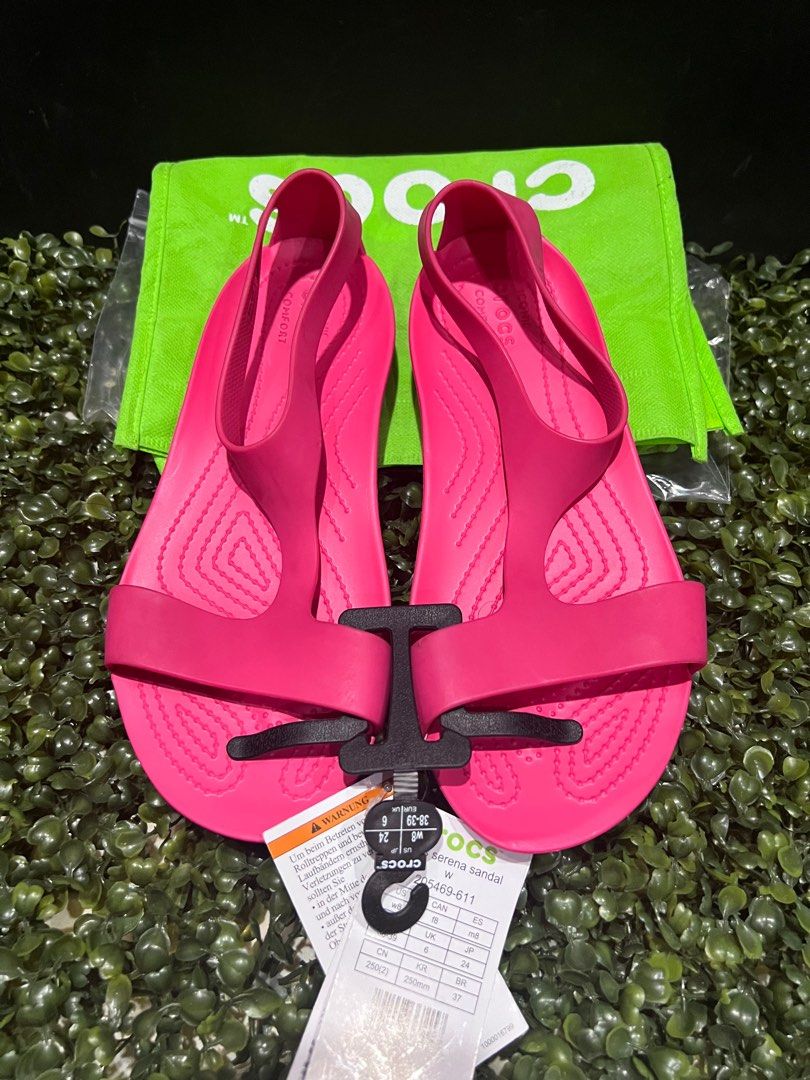 Crocs Serena Flip Flops Womens Sexi Sandals Sz 9 Thong Black Rubber Shoe |  eBay