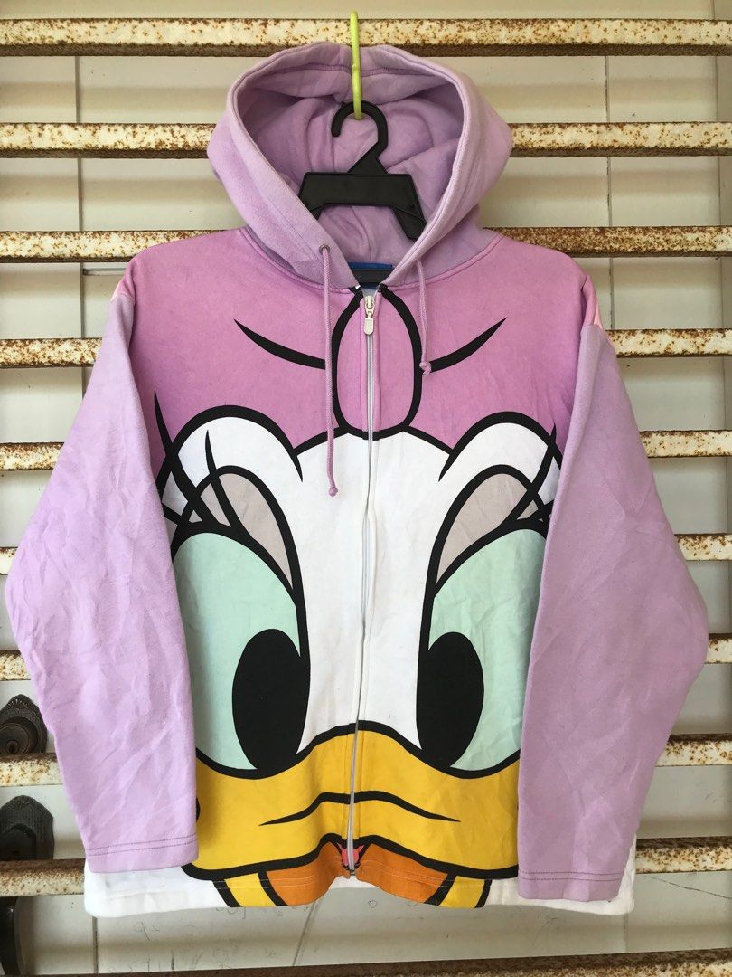 DAISY DUCK Hoodie Full Print Multi Color Disney Resort Tokyo M
