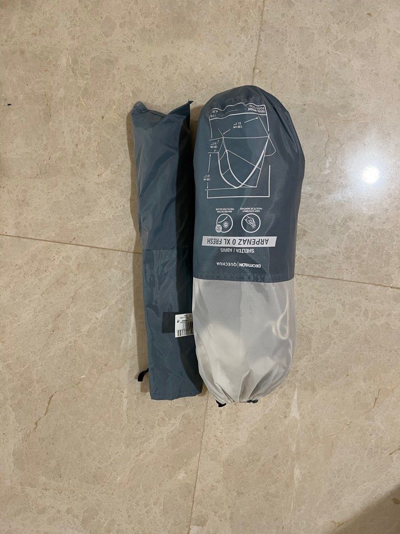 Decathlon Arpenaz 2 person tent, 190x190cm plaid waterproof rug