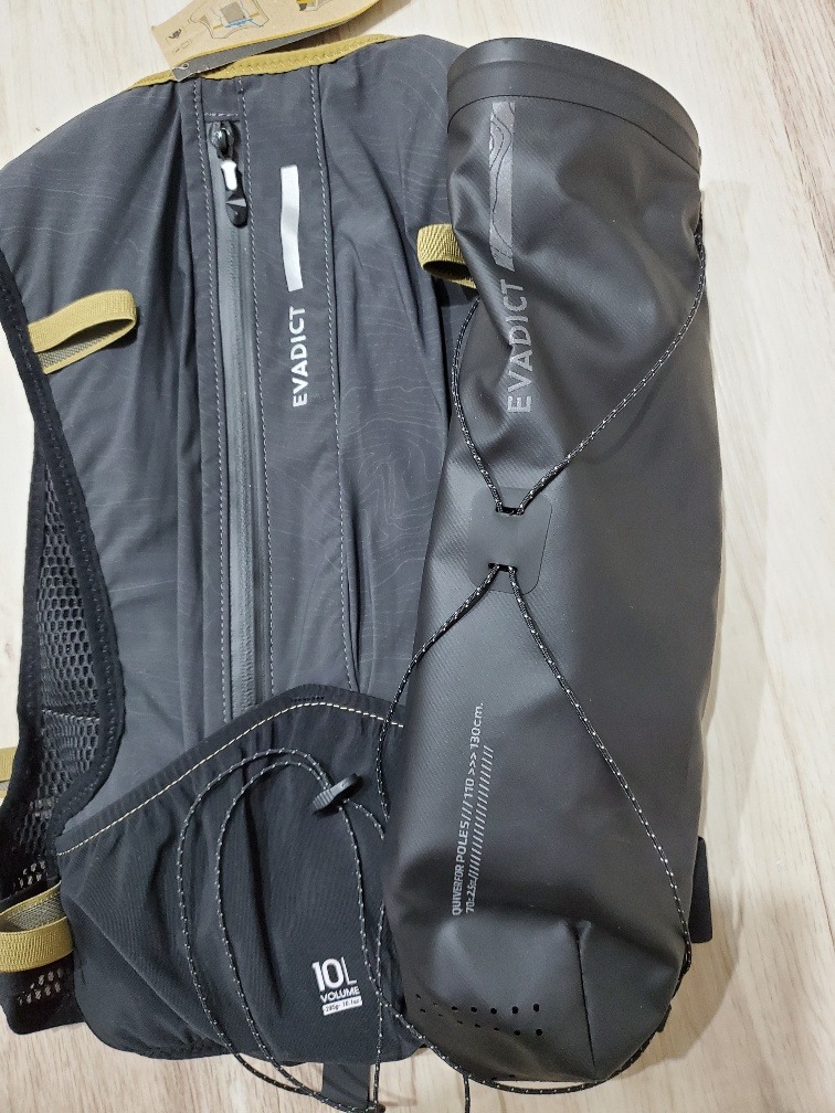 Decathlon Evadict 10 liter trail running hydration bag + Evadict Quiver