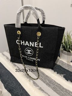 Designer canvas tote black