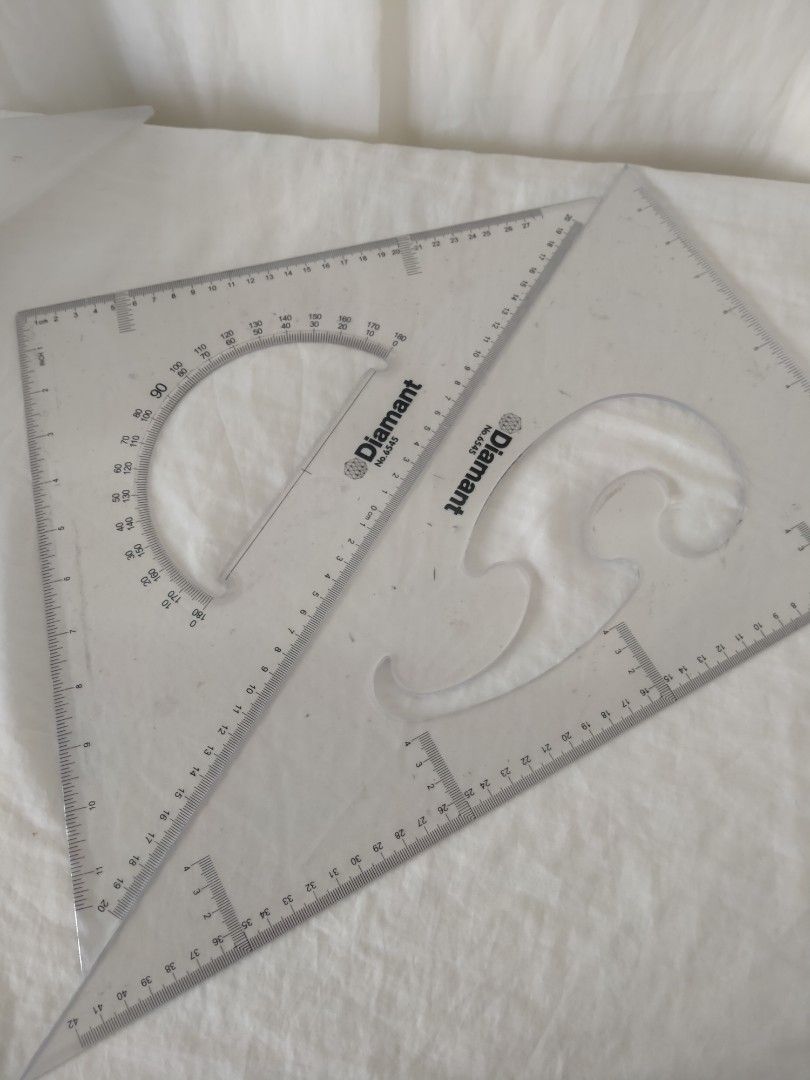 Diamant Triangular Ruler Set, Hobbies & Toys, Stationary & Craft, Craft ...