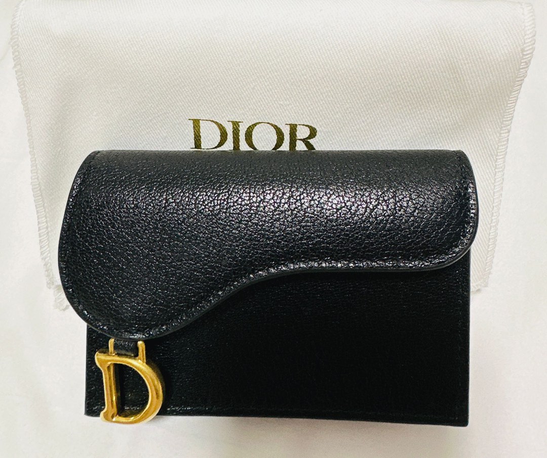 Dior saddle calfskin card holder outlet
