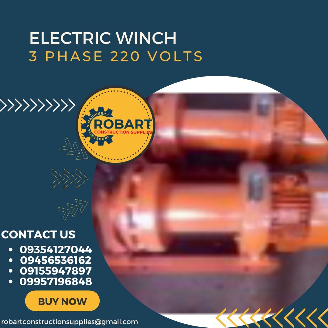 ELECTRIC WINCH 3 PHASE 220 VOLTS, Commercial & Industrial, Construction