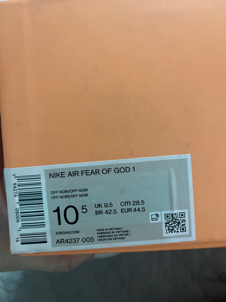 triple black air fear of god 1