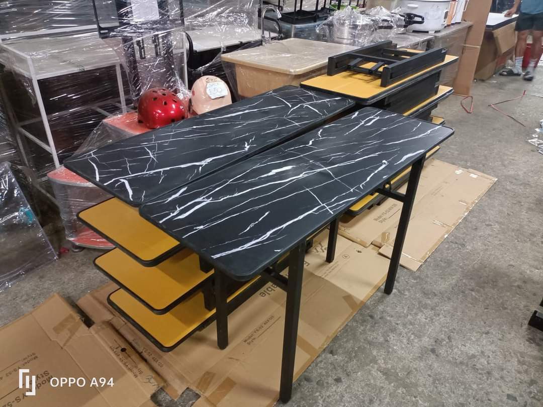 Foldable Table💥💯 (Category: Tables & Sets) located in Quezon City. Submitted by kutiekath (Listing ID 1232290820, Image 1). Description: Foldable Computer Table 👌 80*40*75 ✅ 1,100 80*60*75 ✅ 1,200 90*60*75 ✅ 1,300 100*50*75✅ 1,300 100*60*75✅ 1,400 120*40*75✅ 1,400 120*60*75✅ 1,500 ✅ Heavy Duty ✅ Brand New ✅ Direct from Warehouse Mode of Payment ✅ Cash on Delivery ✅ Gcash payment Mode of Delivery ✅ Via Lalamove ✅ Via Own Courier Same day Delive