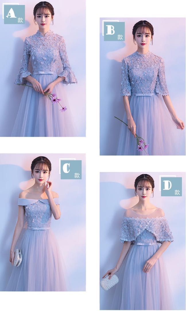 Long chiffon prom dress with discount ribbon embroidery