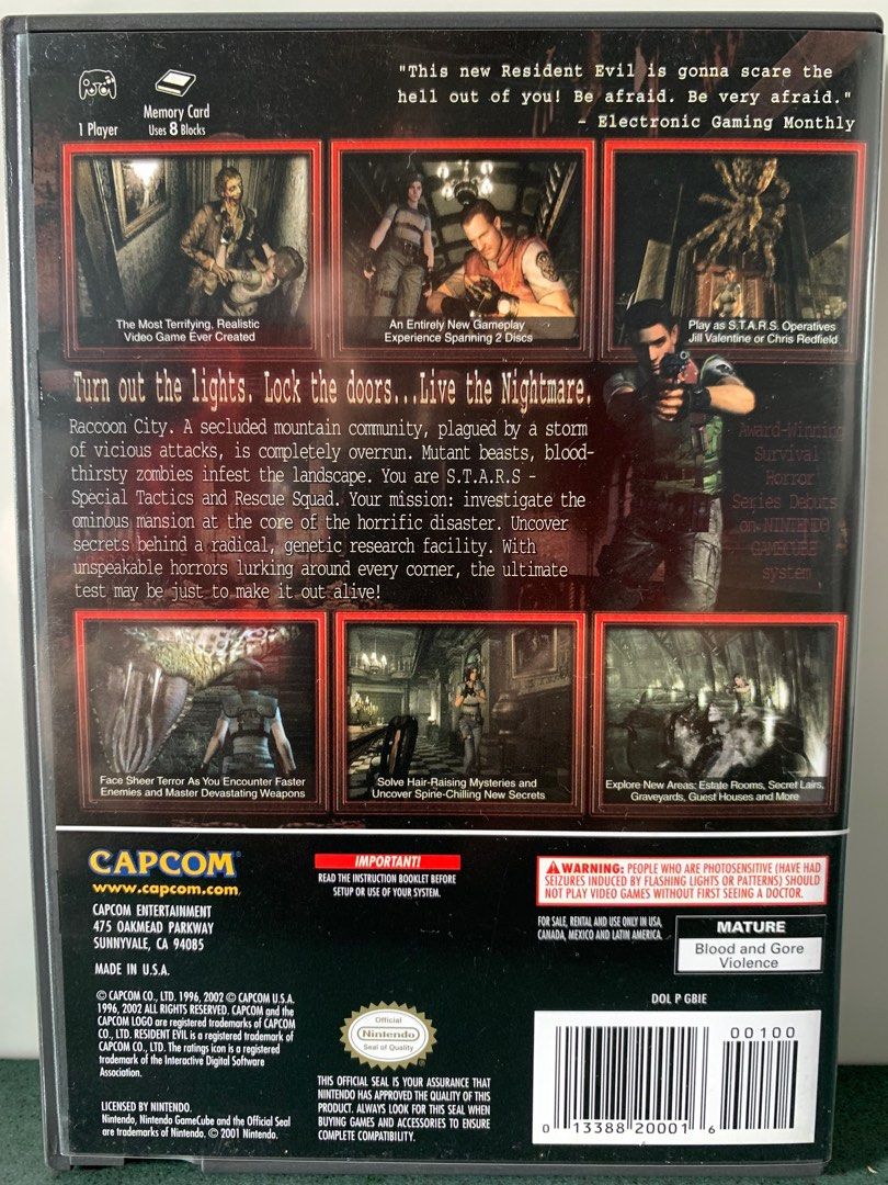Resident Evil [GameCube], Video Gaming, Video Games, Nintendo on Carousell