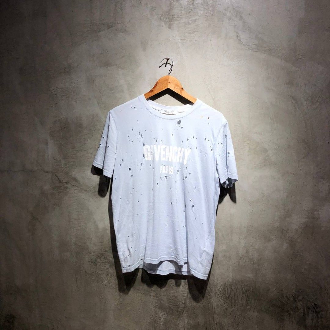 Givenchy Destroyed logo tee Luxury Apparel on Carousell