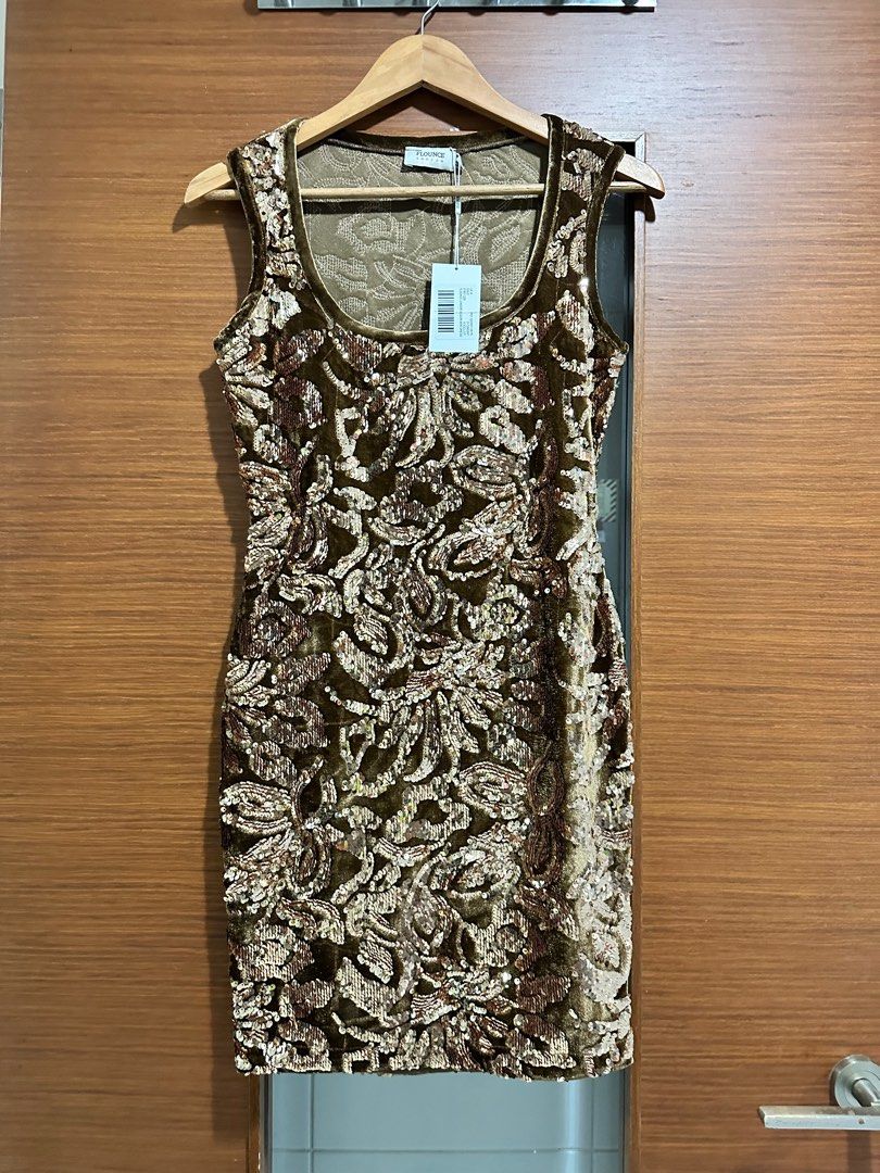 Gold dress size 8 discount