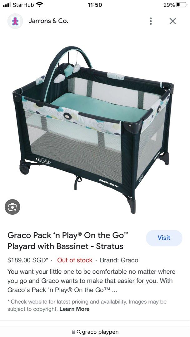 Graco baby playpen clearance