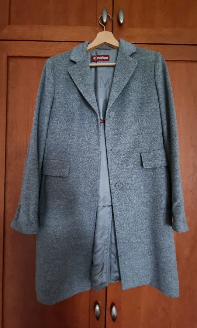 Grey Max Mara studio coat Women s Fashion Coats Jackets and