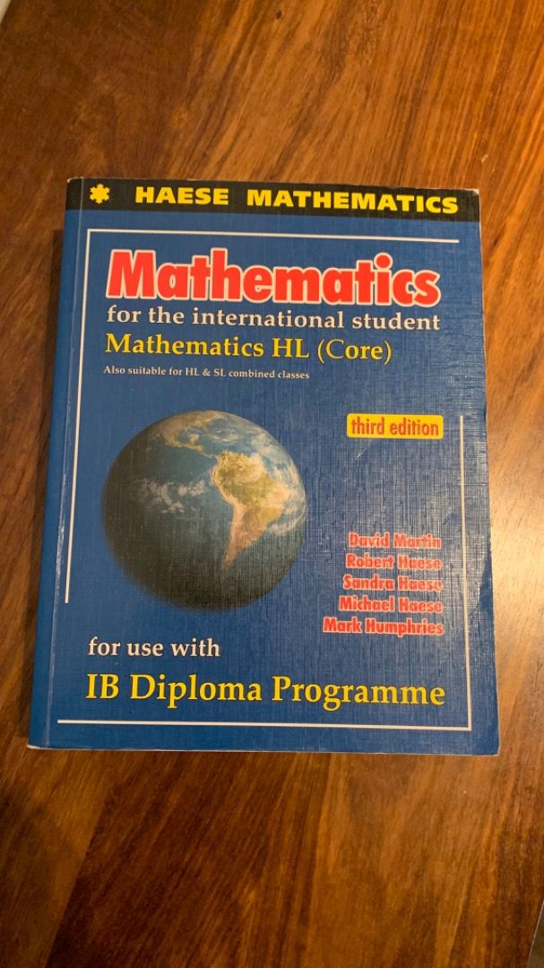 Haese mathematics ib mathematics hl core 